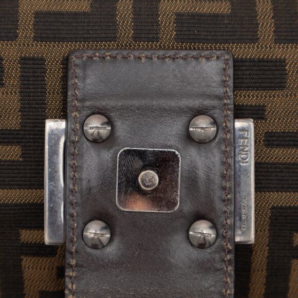 VTG FENDI Zucca FF Monogram Baguette Shoulder Bag Brown RARE - Picture 9 of 16